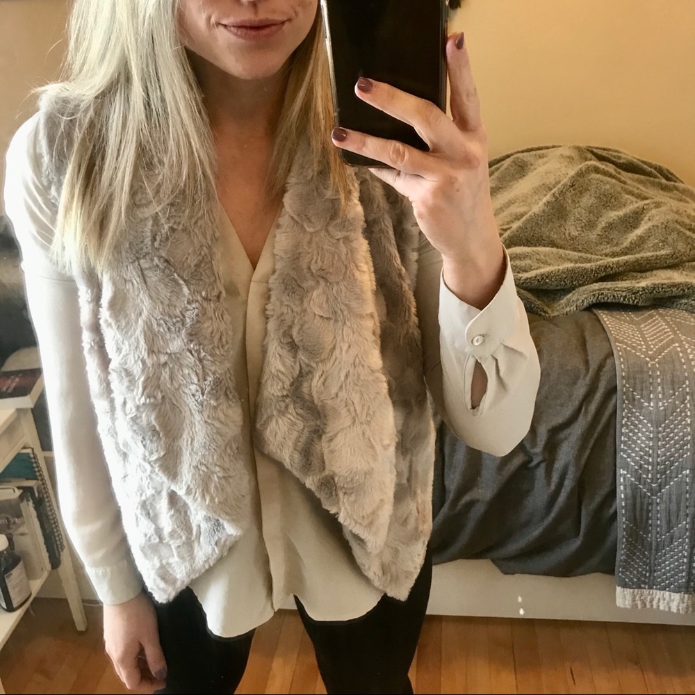 Faux fur vest